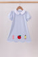 Blue School Applique Dress