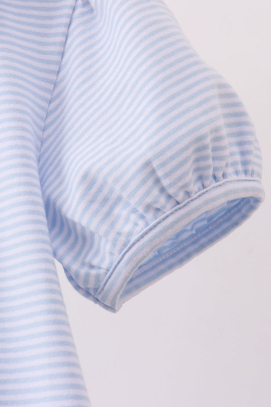Blue School Applique Dress