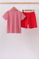 Red School bus Polo Set