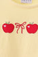 Yellow Apple Embroidery Skorts Set