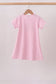 Pink Apple Pencil Embroidery Dress