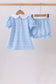 Blue Apple Smocked Bloomer Set