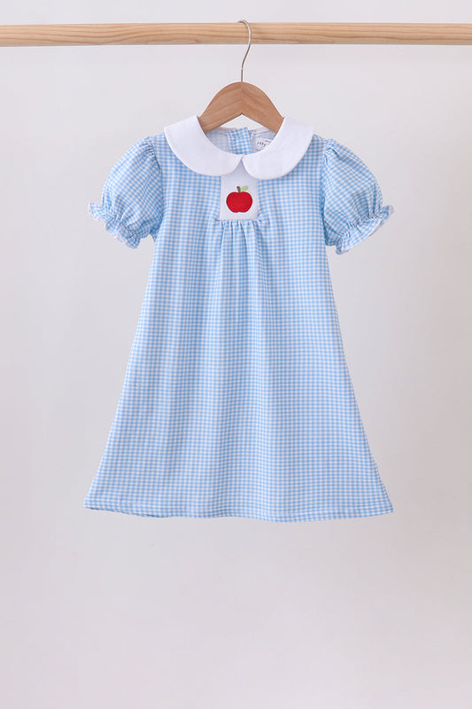Blue Apple Smocked Dress