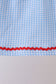 Blue Scalloped Apple Bow Skorts Set
