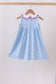 Blue Apple Smocked Dress