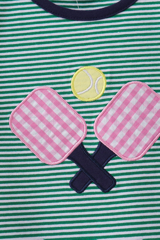 Green Ball Applique Dress