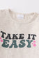 Grey "take it easy" girl skirt set