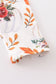 Orange floral print baby gown