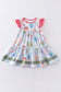 Platinum balloon print ruffle tiered dress