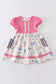 Platinum balcony pink dot dress