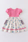 Platinum balcony pink dot dress