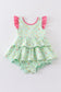 Platinum star print ruffle girl bubble