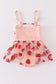 Pink strawberry girl tulle one pcs swimsuit