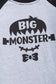 Grey "little monster" boy top