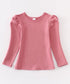 Pink puff sleeve top