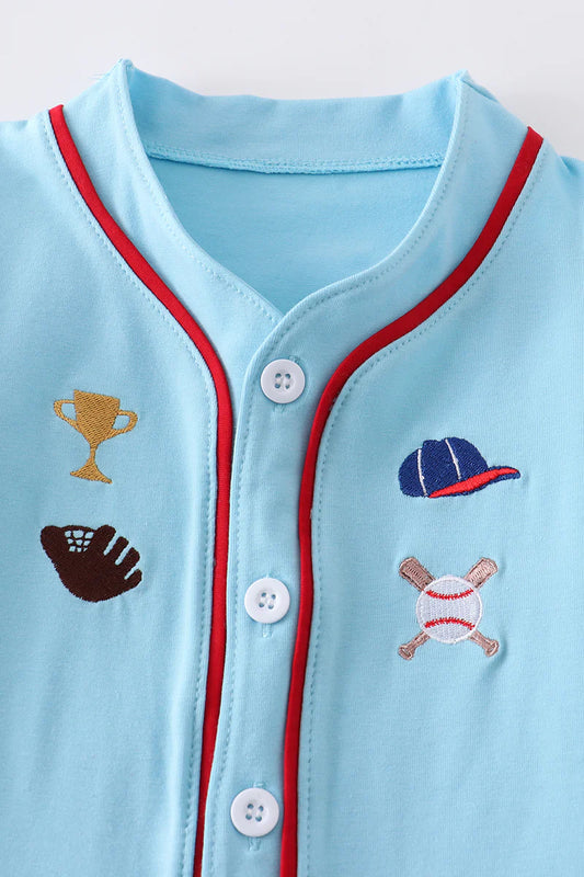 Baseball embroidery cardigan