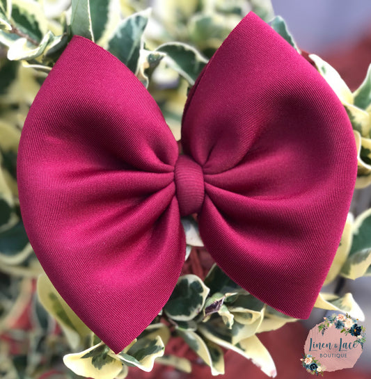 Burgundy Puff Bows