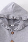 Gray ruffle button down hoodie jacket