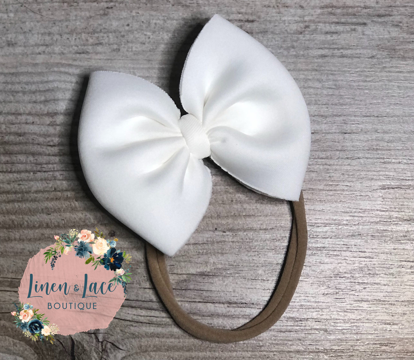 White Puff Bow