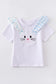 Long ear bunny applique boy shirt