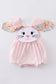 Long ear bunny applique girl bubble