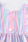 Easter stripe rabbit girl dress