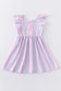 Easter stripe rabbit girl dress