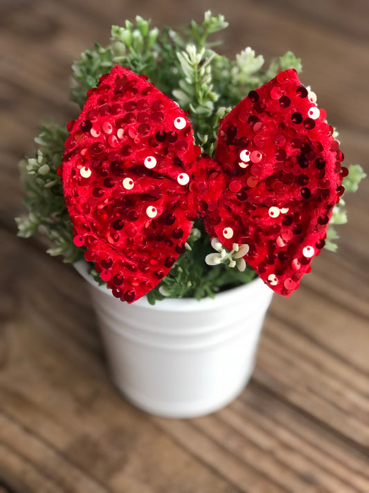 Red Sequin Bow